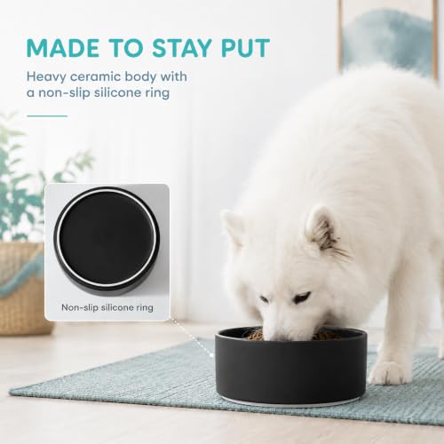 Ceramic Dog Bowls (Matte Black)