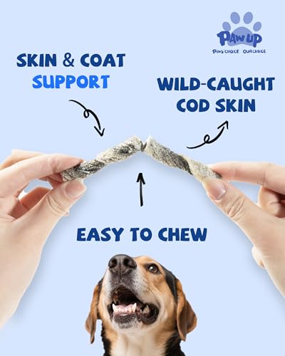 Cod Skin Rolls Dog Treats Natural High Omega 3 Dog Snacks (1 Pound (Pack of 1))