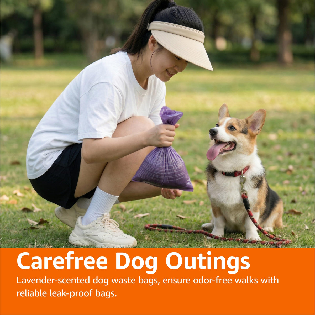 Dog Waste Bags (Purple / 120 Bags)