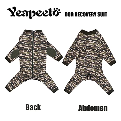 Dog Onesie Surgery Recovery Suit for Large Medium Bodysuit Dogs Pajamas PJS Full Body for Shedding (7X-Large (Pack of 1) / Camo)