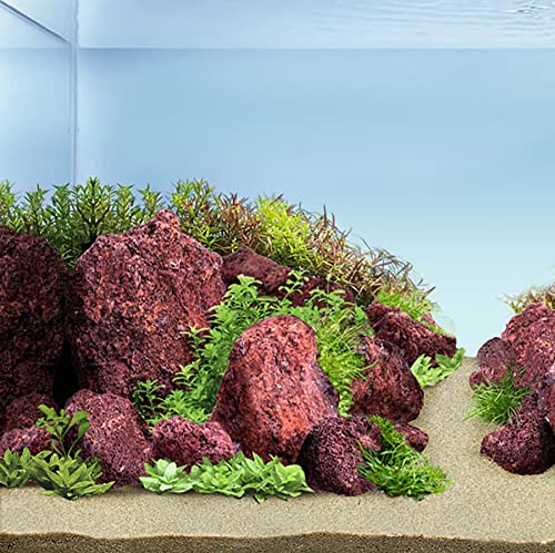 Red Lava Rock 16lb Aquarium Rocks Stones for Fish Tank Decor (03 Red Lava Stones（3-10inch,16lbs）)