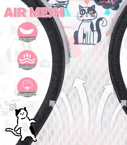 Cat Harness and Leash Set[MAX Safety 4th (H603 Pro Inky Meowy / X-Small (4-6lb))