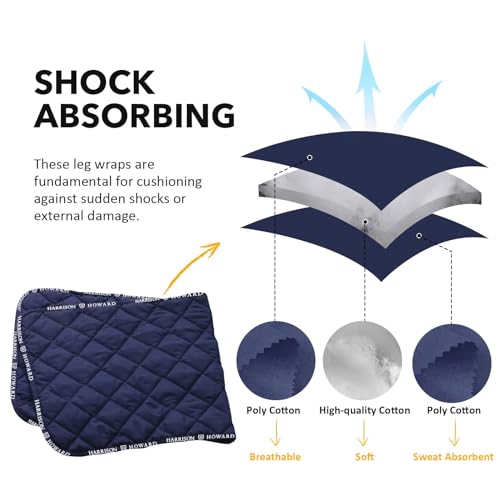 Quilted Horse Leg Wraps (Large / Navy)