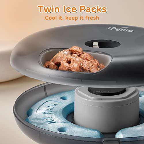 Donut Frost 6 Meal Cordless Automatic Pet Feeder (Classic Black)