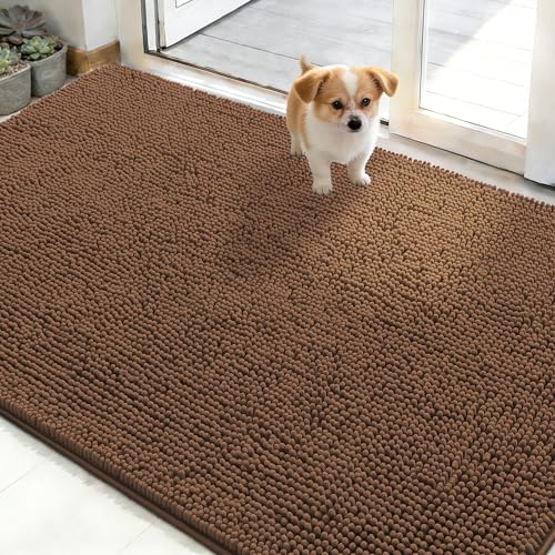 Dog Door Mat for Muddy Paws 48x30 (Mocha / 48" X 30")