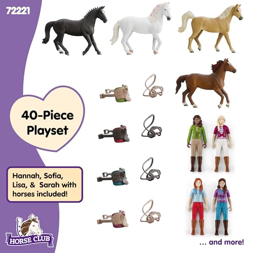 Horse Club 40Pc Horse and Rider Playset with Accessories (40PC Horse Club Rider Playset)