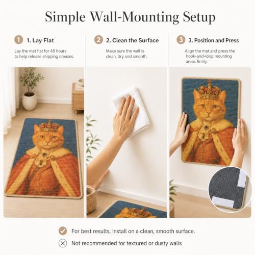 Art Sisal Cat Scratcher Mat (Elegant Cat)