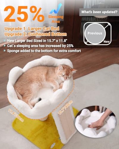 Cat Tree Cloud Cat Tower with Soft Bed (22" with Scratching Pad)