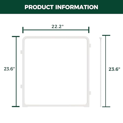 2 Add on Acrylic Panels for AuraSpace Pro Dog Playpen (White / 24"H)