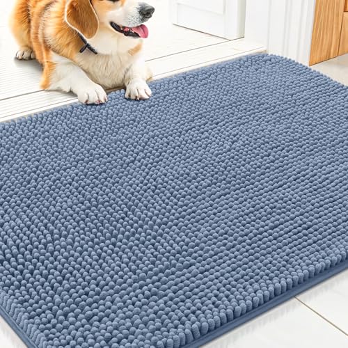 Dog Door Mat for Muddy Paws 30x20 (Airy Blue / 30"X20")