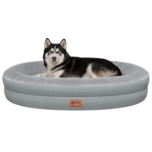 Waterproof Orthopedic Dog Bed for Extra Large Dogs (Silver / 48"L x 35"W x 7.5"Th)