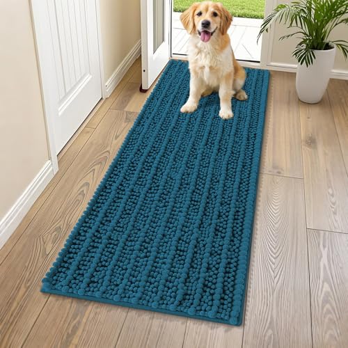 Dog Door Mat for Muddy Paws 59x24 (Layered-Atlantic Blue / 59"X24")