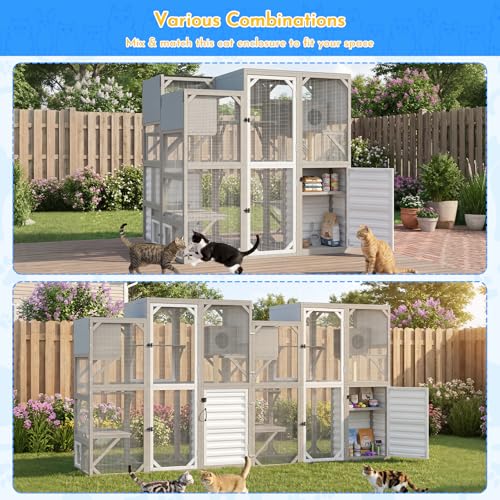 Catio Outdoor Cat Enclosure Large Walk (65.0"L x 29.5"W x 67.1"H)