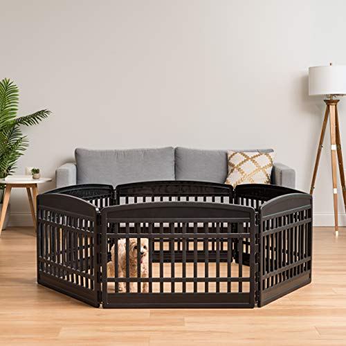 6 Panel Dog Playpen (Black / 6 Panel – 24" H)