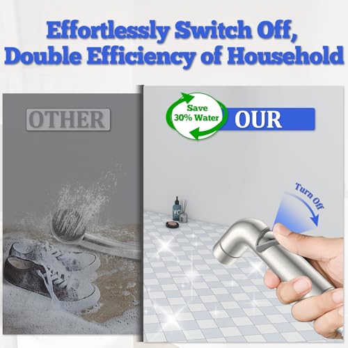 Dog Shower Attachment Metal (Shower Diverter with Elbow Outlet Design / Brushed Nickel)