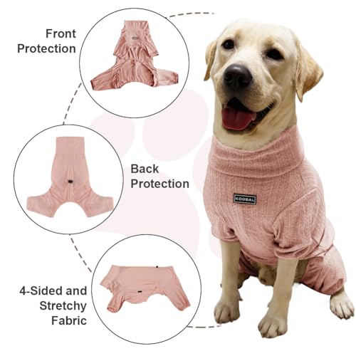 Dog Pyjamas PJS Sweater Clothing and Loungewear Suitable for Small to Medium Breeds of Dogs (Sweater Pink / XL)