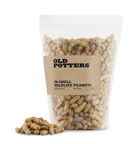 Wildlife in Shell Peanuts for Birds (4 Pound (Pack of 1) / In-Shell)