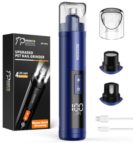 Dog Nail Grinder with 4 LED Lights (Sapphire Blue)
