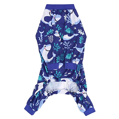 Dog Pajamas One Piece Light Comfy Pjs Pet Costume M (X-Large / Sharks)
