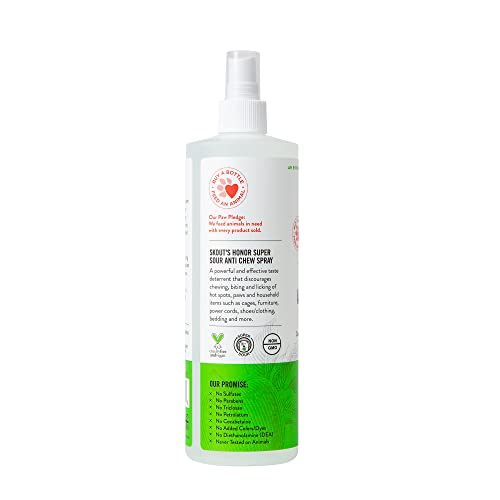 Super Sour! Anti Chew Spray for Dogs and Puppies (Super Sour- 16oz)