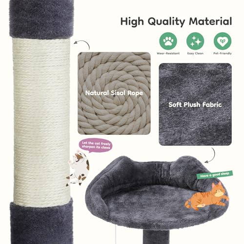 50 Inch Cat Tree Tower with Scratching Posts