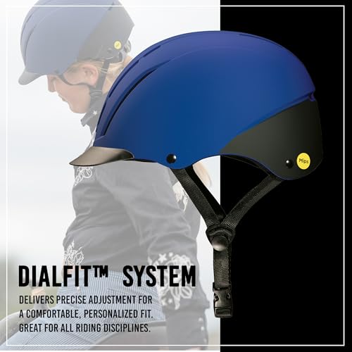 Spirit with MIPS Technology Full Coverage Horse Riding Helmet (MIPS Navy Duratec / Small)