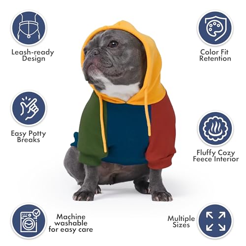 Dog Hoodie Buttery (Primary Color Block / XX-Large)