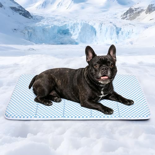 Dog Cooling Mat for Large Dogs (Blue / 30"L x 20"W x 0.8"H)