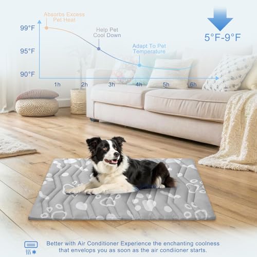 Cooling Mat for XLarge Dogs (Grey / 59.0"L x 40.0"W x 1.0"Th(XL))