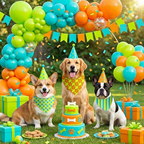 50 Pcs Cartoon Dog Bandana Bulk for Hippie Paw Print Flower Adventure Cute Soft Triangle Dog Bibs Summer Theme Birthday Party Supplies for Small Medium Large Costume 25.6 x 17.7 x 17.7 Inch (Cartoon Dog / 25.6 x 17.7 x 17.7 Inch)