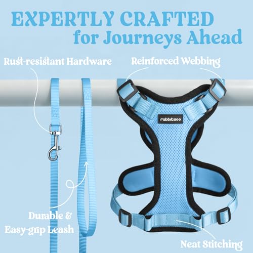 Cat Harness and Leash Set (Xs / Light Blue)