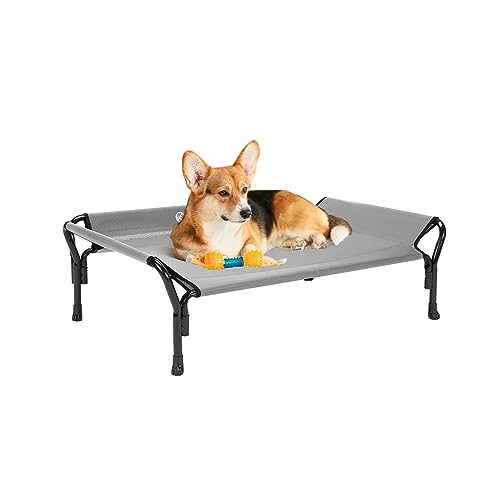 Cooling Elevated Dog Bed (Grey / 39.5"L x 28.0"W x 12.0"Th)