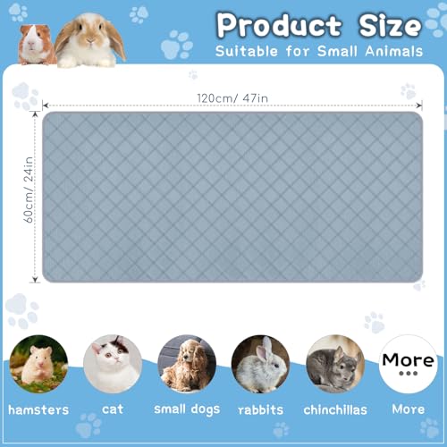 3 Packs Washable Guinea Pig Cage Liners (47 x 24in / 3 Packs)