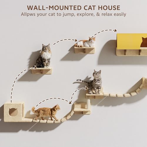 Cat Wall Furniture (Beige / 26 Piece Set)
