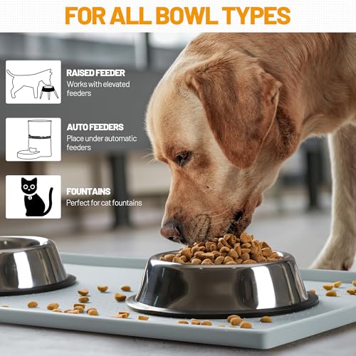 Dog Feeding Mat (Mist / 28"l X 18"w)