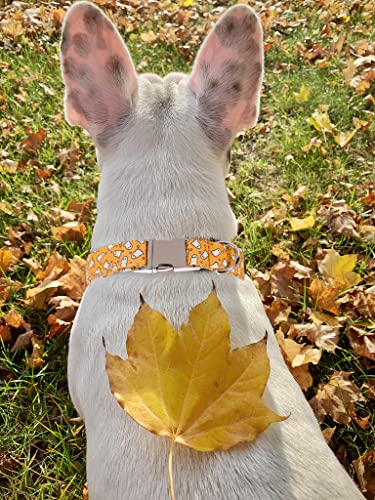 Halloween Dog Collar with Bowtie (A:Yellow Ghost / Medium (Pack of 1))