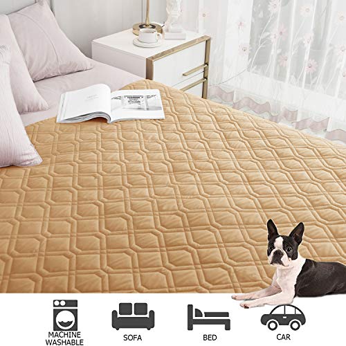 Waterproof Dog Bed Blankets Cover for Bed Couch Sofa Reversible (30x80 Inch (Pack of 1) / Sand+stoneblue)