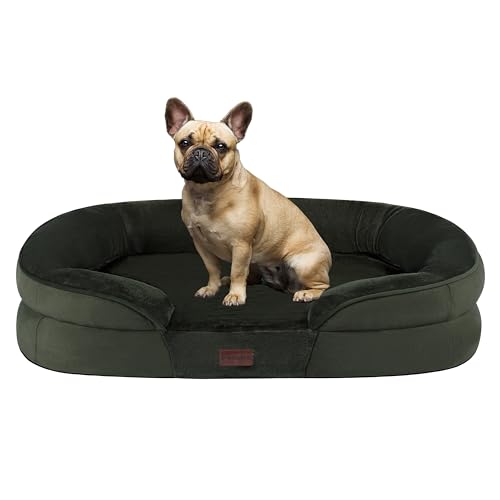 Orthopedic Waterproof Medium Dog Bed Sofa (Green / Medium(28 x 21 x 5.5 inch))