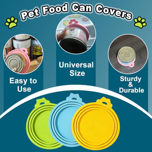 Food Can Lids (6-Pack (Blue, Green, Orange, Pink, Dark Blue, Grey))