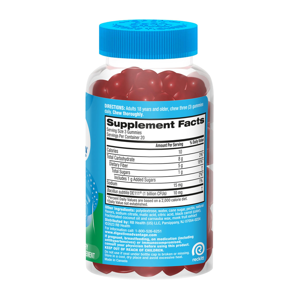Prebiotic Fiber Supplement with Probiotics for Women & Men Digestive Health