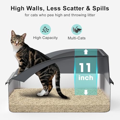2 Pack Stainless Steel Litter Box