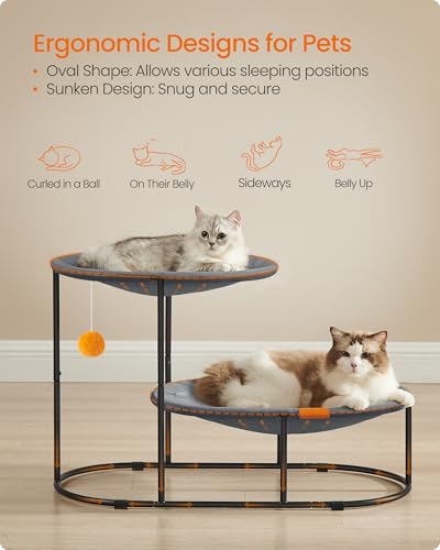 2 Tier Elevated Cat Bed (32.6"L x 16.5"W x 20.9"H / 2 Tiers)