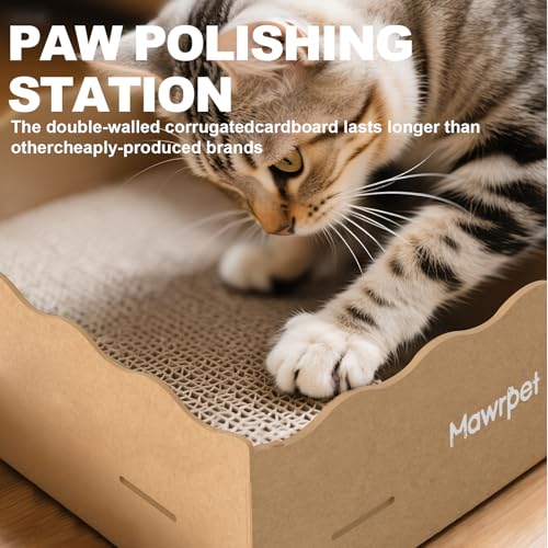 DIY Cat Scratcher Cardboard House (Kraft Brown / 6 Boxes + 2 Roofs + 2 Triangulars + 6 Scratchers)