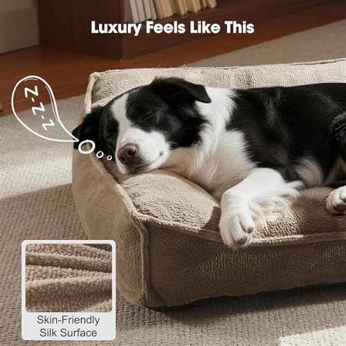 Orthopedic Dog Bed Medium Size Dog (Brown / 35"L x 25"W x 8"Th)