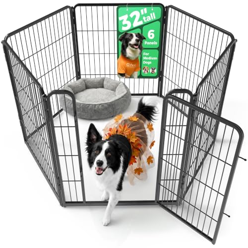 Homeplus Indoor Dog Playpen (Black / 32"H)