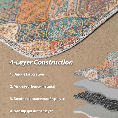 4PACK Washable Pee Pads for Dogs (24x48 Inch (Pack of 4) / Cream/Multi)