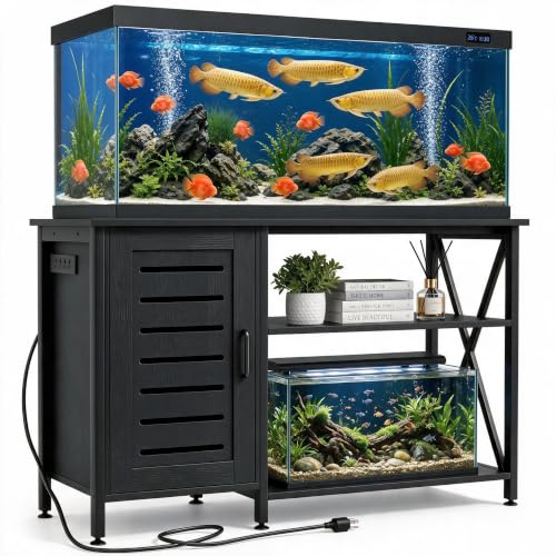 55 75 Gallon Fish Tank Stand (Black / 55-75 Gallon)