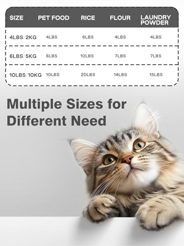 20 lb Stackable Pet Food Storage Containers (20LBS-3Pack-White-2)