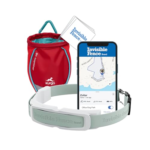 GPS Dog Fence Collar with White Flags & Red Treat Bag (GPS Fence Collar w/ White Flags & Red Treat Bag)