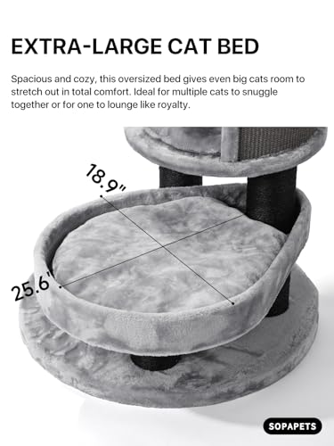 Cat Tree for Large Cats (Grey / 65'')